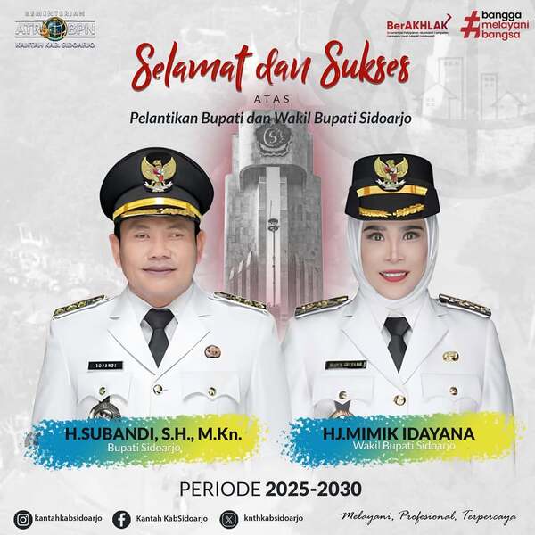 Merasa Tidak Dilibatkan Dalam Mutasi ASN: Wakil Bupati Sidoarjo Berkonflik dengan Bupatinya