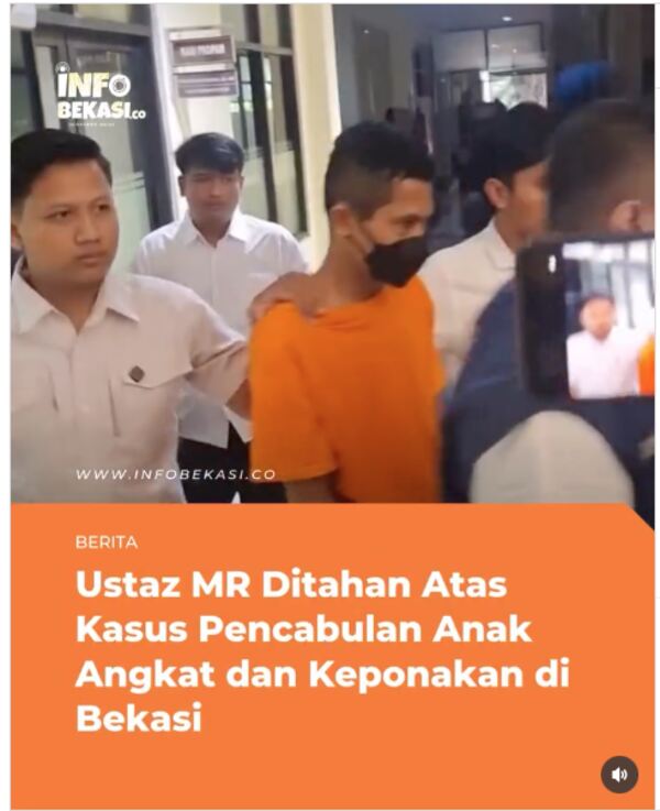 Tangkap Kyai di Bekasi, Polisi: Cabul Terhadap Gadis Dibawah Umur