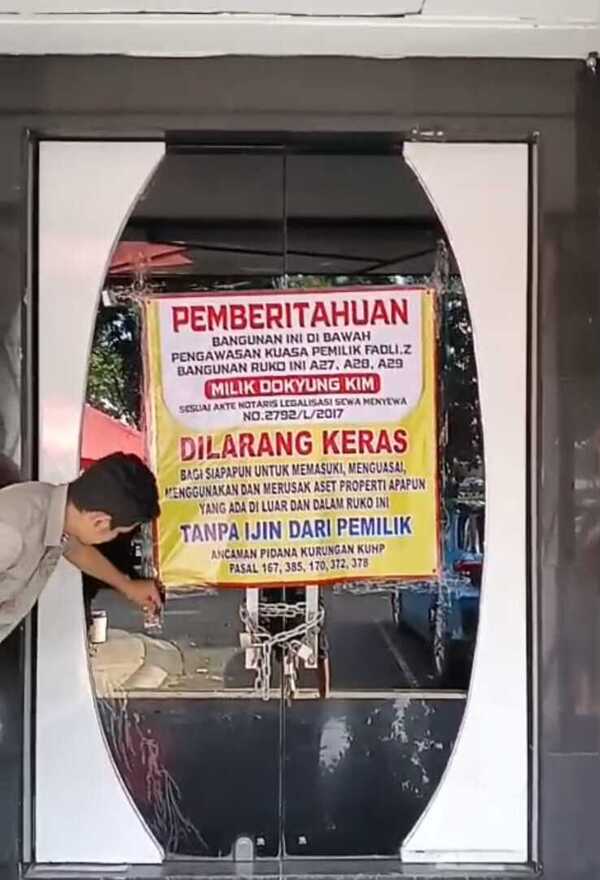 Kuasa Investor Korea Segel Ruko Atlas Cikarang, Minta Aparat Tidak Berpihak